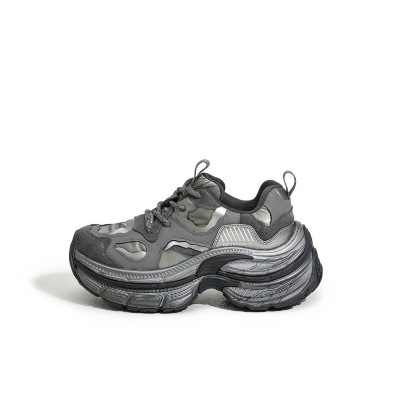 MILANLIANGE Microfiber Leather Low top Chunky Sneakers Women's
