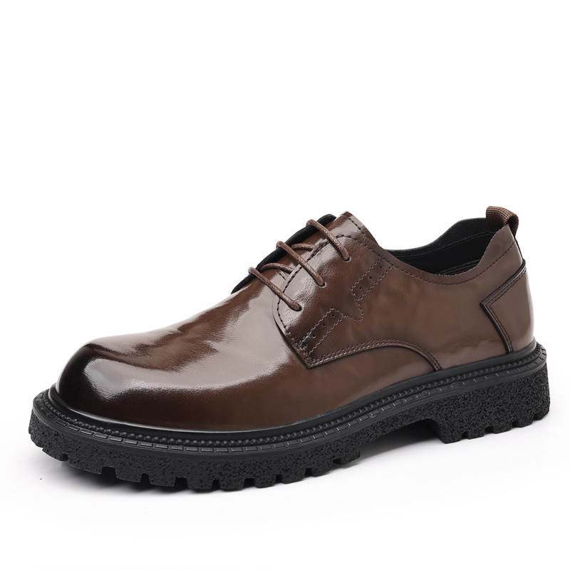 CITONGXIANSHENG Cow Split Leather Casual Shoes Men's Brown