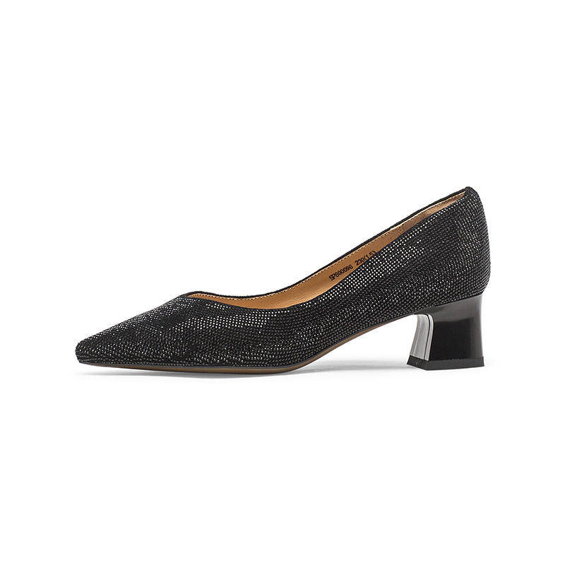 Coup De Foudre Fabric Chunky Heel High Heels Women's