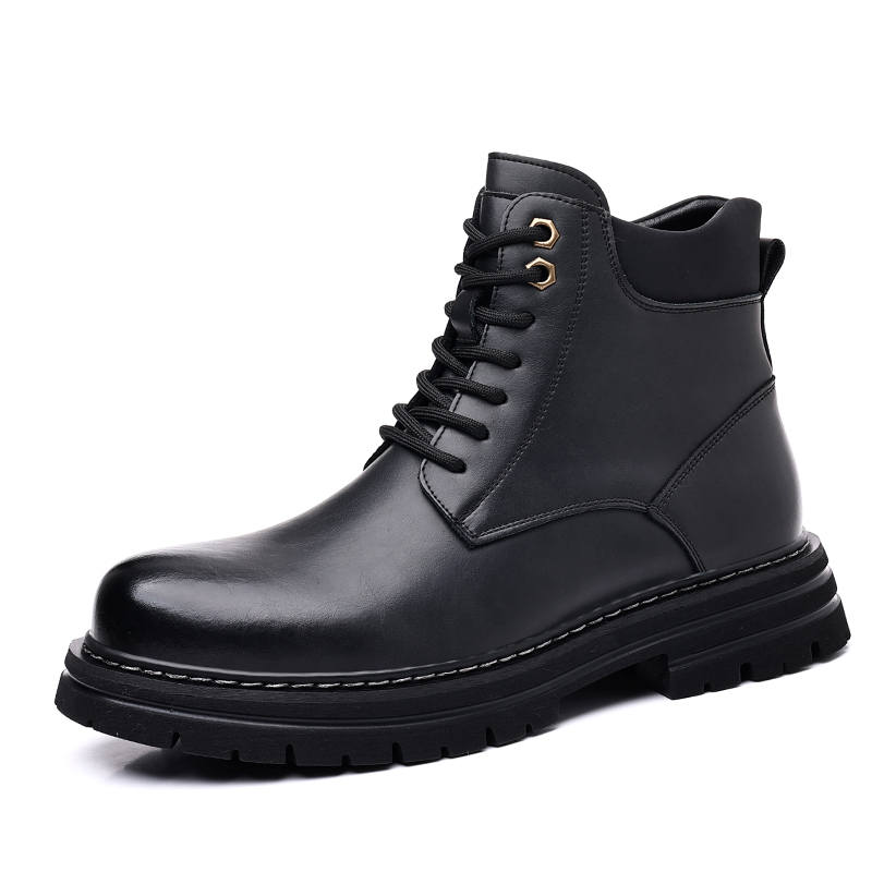 CITONGXIANSHENG Short Combat Boots Unisex Black