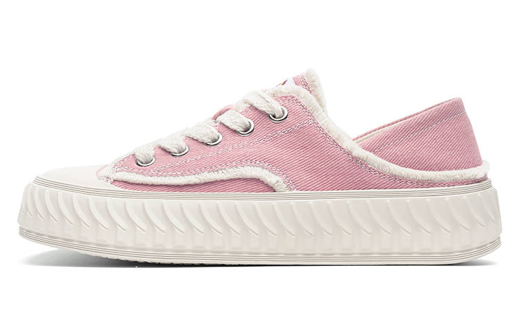Dickies Abrasion Resistant Breathable Slip Resistant Low top Slip on Canvas Shoes Women's White Peach Pink