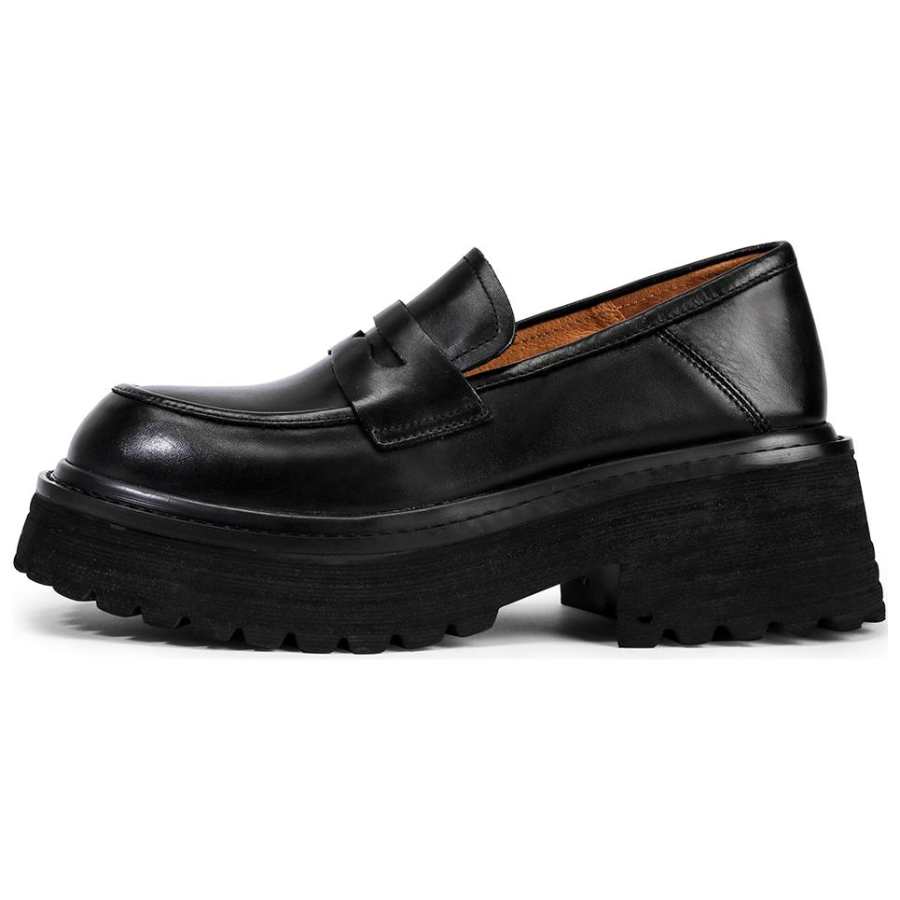 Rosa Bianca Top Grain Cow Leather Loafers 6.5cm Women's