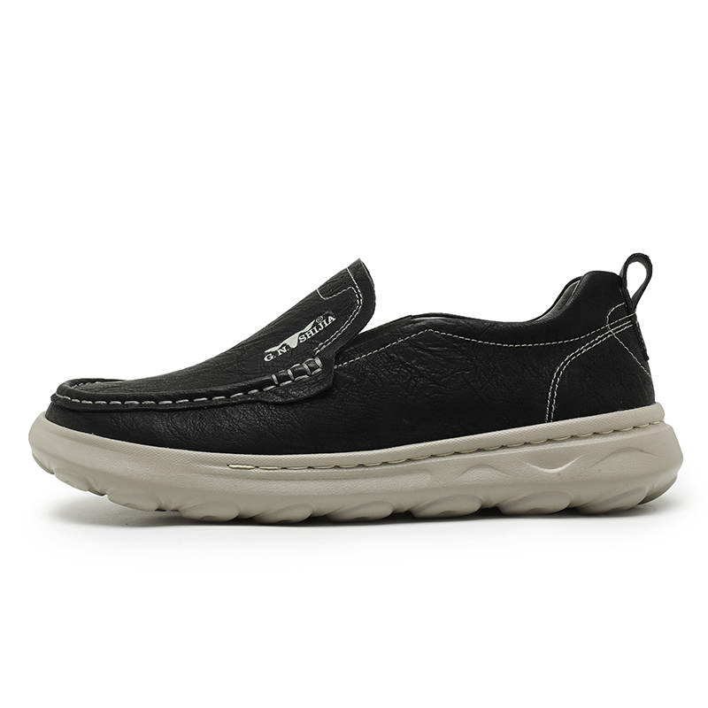 G.N.SHIJIA Casual Shoes Men's Low Top Black/Khaki