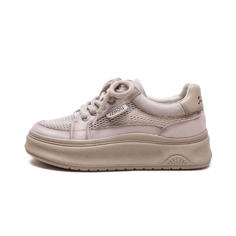 CHIBANG Top Grain Cow Leather Lightweight Low top Skateboard Shoes Women's