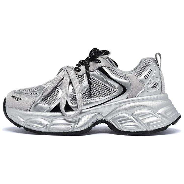AGSDON Pigskin Lightweight Low top Chunky Sneakers 5cm Women's