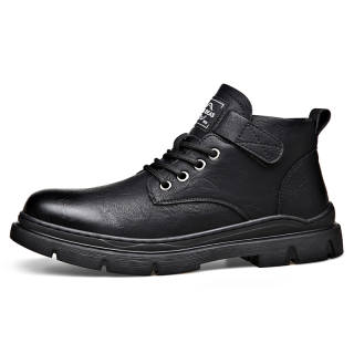 LUOMENG Short Combat Boots Men's Black