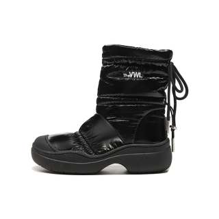 VWL Waterproof Minimalist Fleece Lined Outdoor Trendy And Cool Minimalist Style Crew Snow Boots Women's Black