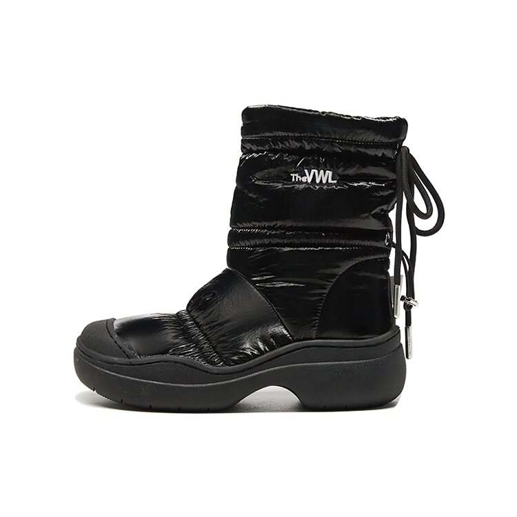 VWL Waterproof Minimalist Fleece Lined Outdoor Trendy And Cool Minimalist Style Crew Snow Boots Women's Black