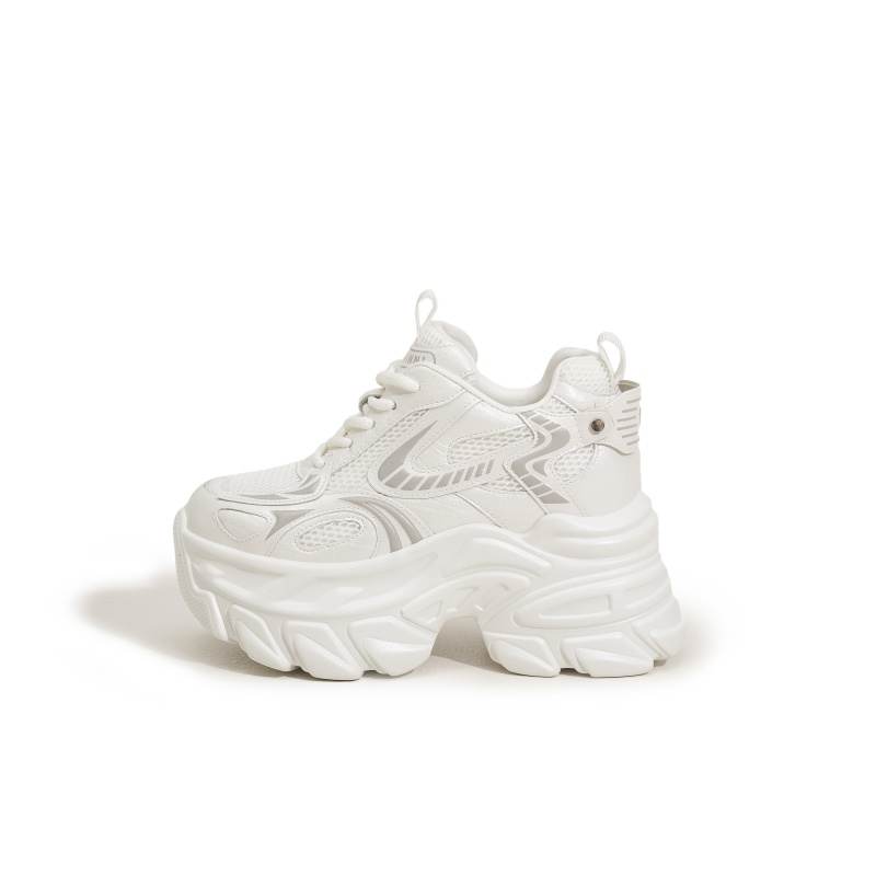 MILANLIANGE Cushioning Abrasion Resistant Height Increasing Low top Chunky Sneakers Women's