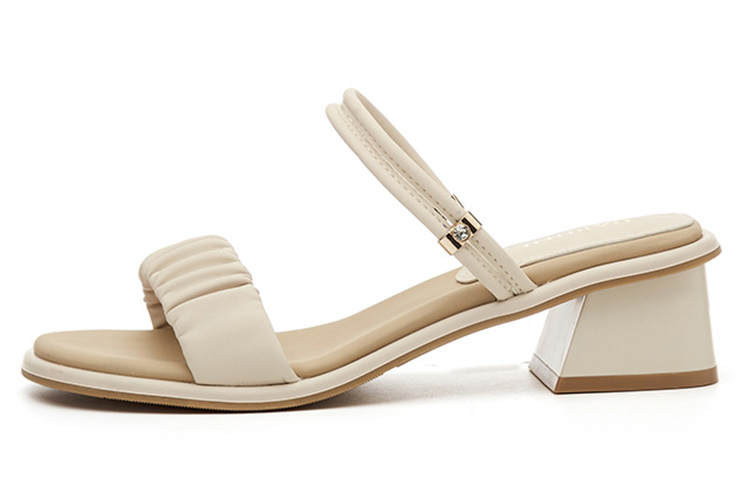 DAPHNE DAPHNE Slide Slippers Women's White/Yellow