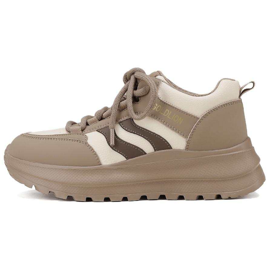 GOLDLION Synthetic Leather Breathable And Lightweight Low top Casual Shoes Women's