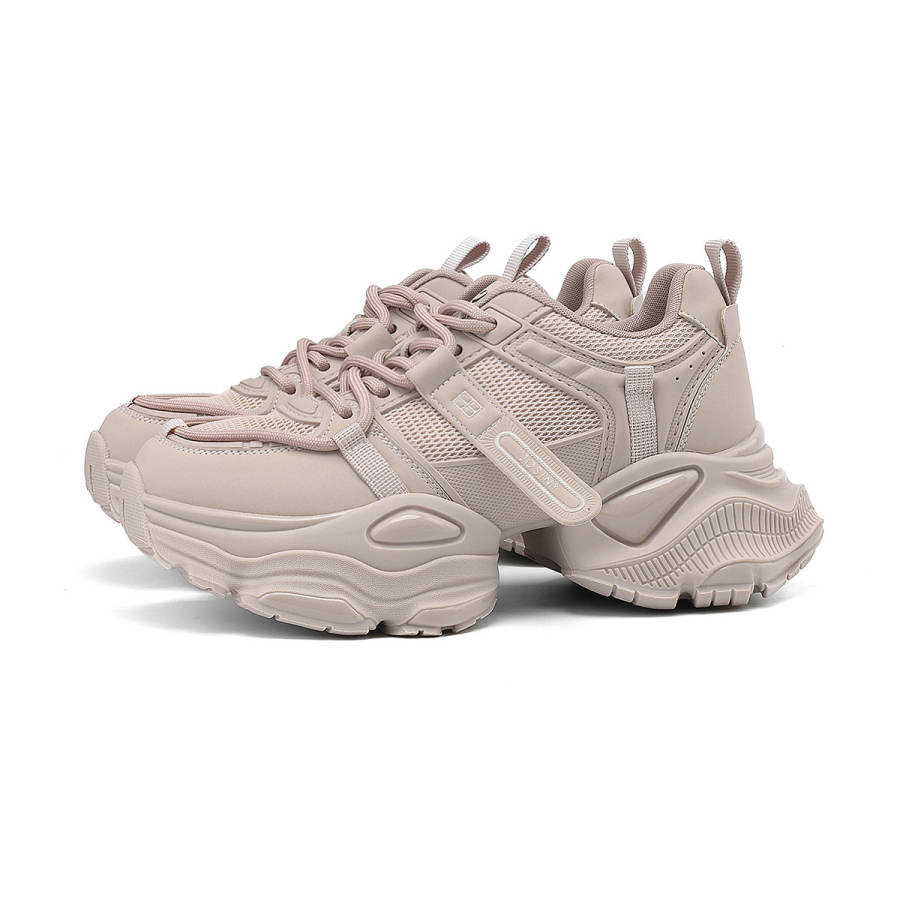 JOSINY Chunky Sneakers Women's Low Top Ecru/Light Purple