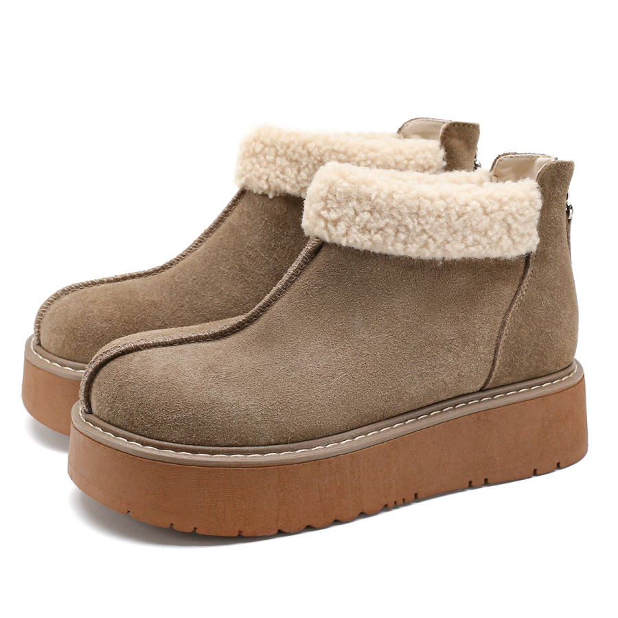Safiya Cow Split Leather 28.5cm Snow Boots Women's