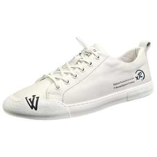 H2 Top Grain Cow Leather Low top Skateboard Shoes Men's White