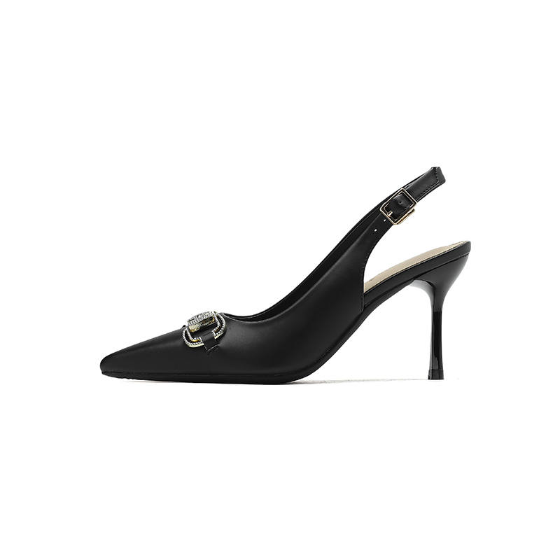 Zubumei Leather High Heels 8cm Women's