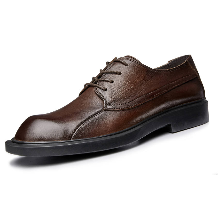 Brounvanm Top Grain Cow Leather Dress Shoes Men's
