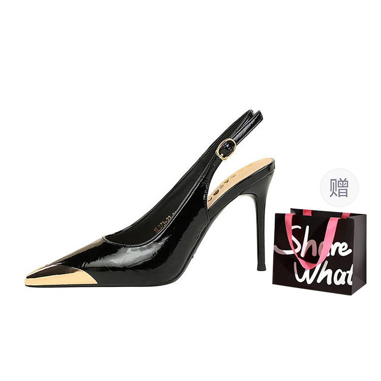 BIGTREE BIGTREE Patent Leather Slim Heel High Heels Women's