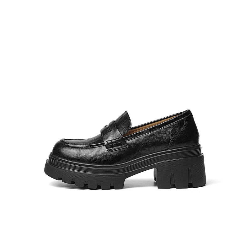 RED DRAGONFLY Synthetic Leather, Split Cow Leather Loafers 6CM Women's