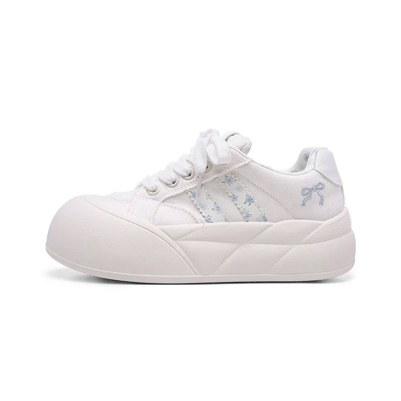 Boldi Kuki Low top Skateboard Shoes Women's White Blue