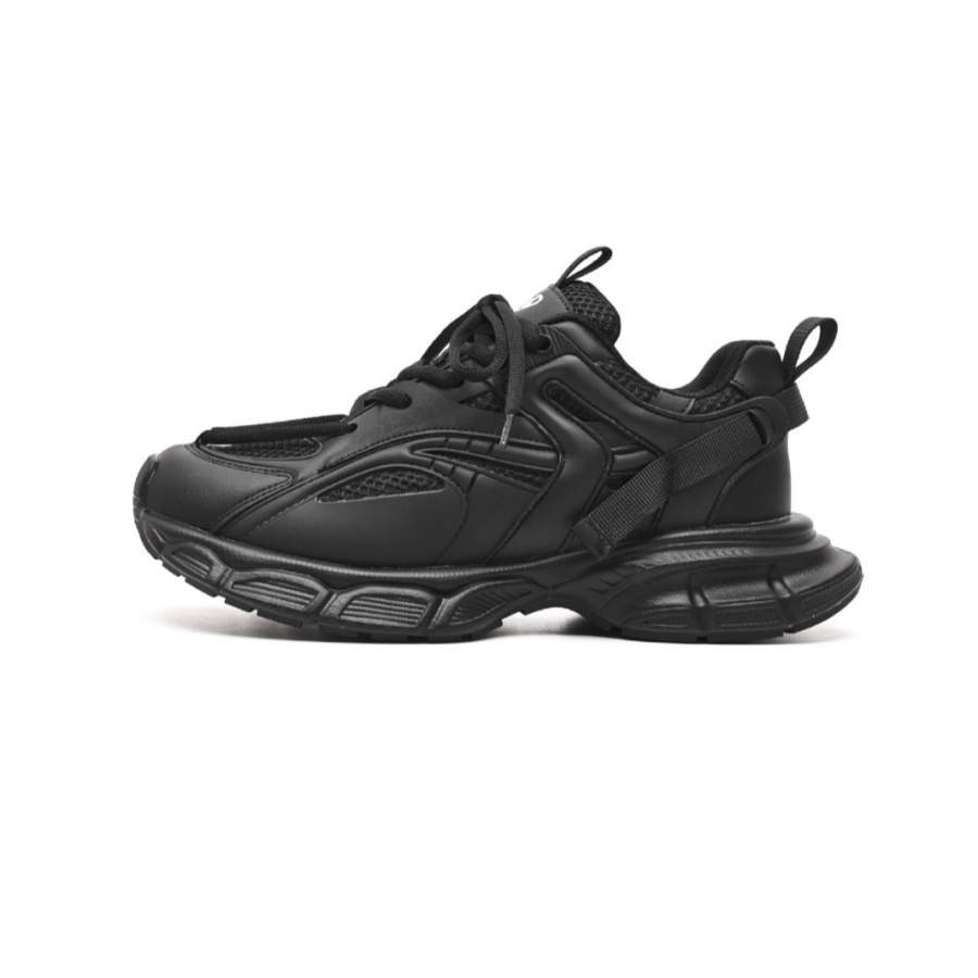 WEISHIBANGWEI WEISHIBANGWEI Mesh Breathable Height Increasing Low top Chunky Sneakers Men's Black