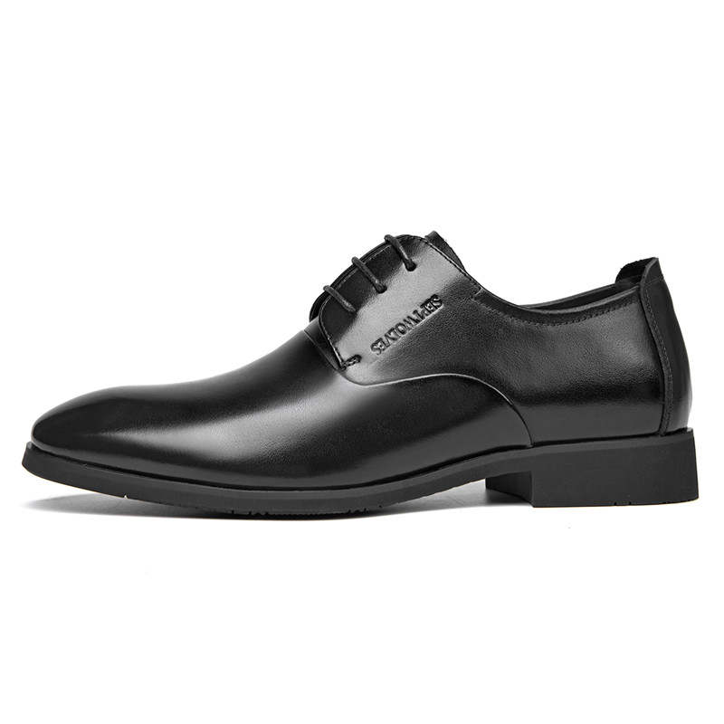 SEPTWOLVES Top Grain Cow Leather Dress Shoes Men's Black