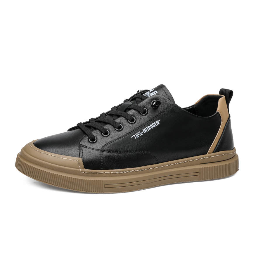 FAPAI Top Grain Cow Leather Abrasion Resistant Abrasion Resistant Low top Skateboard Shoes Men's