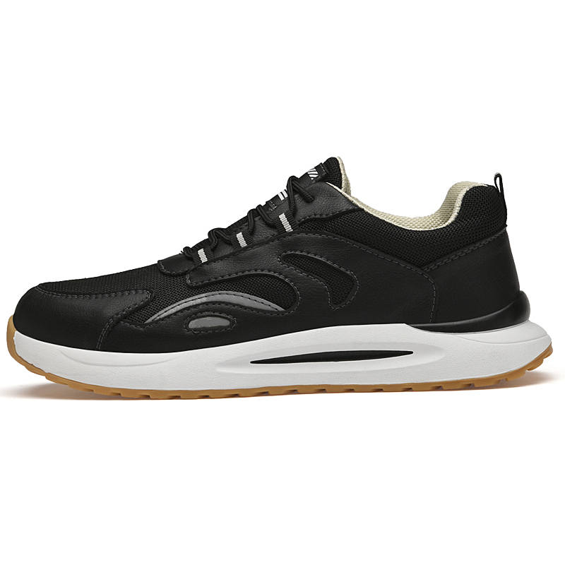 WENNAI Men's Casual Shoes Men's Low Top Black