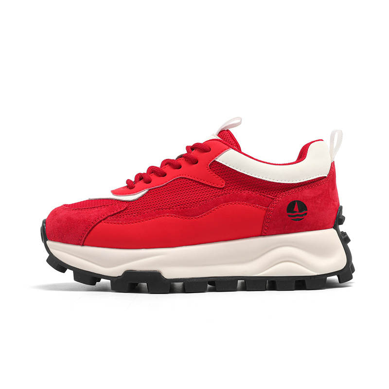 NAVIGARE Mesh Low top Casual Shoes Women's Red White