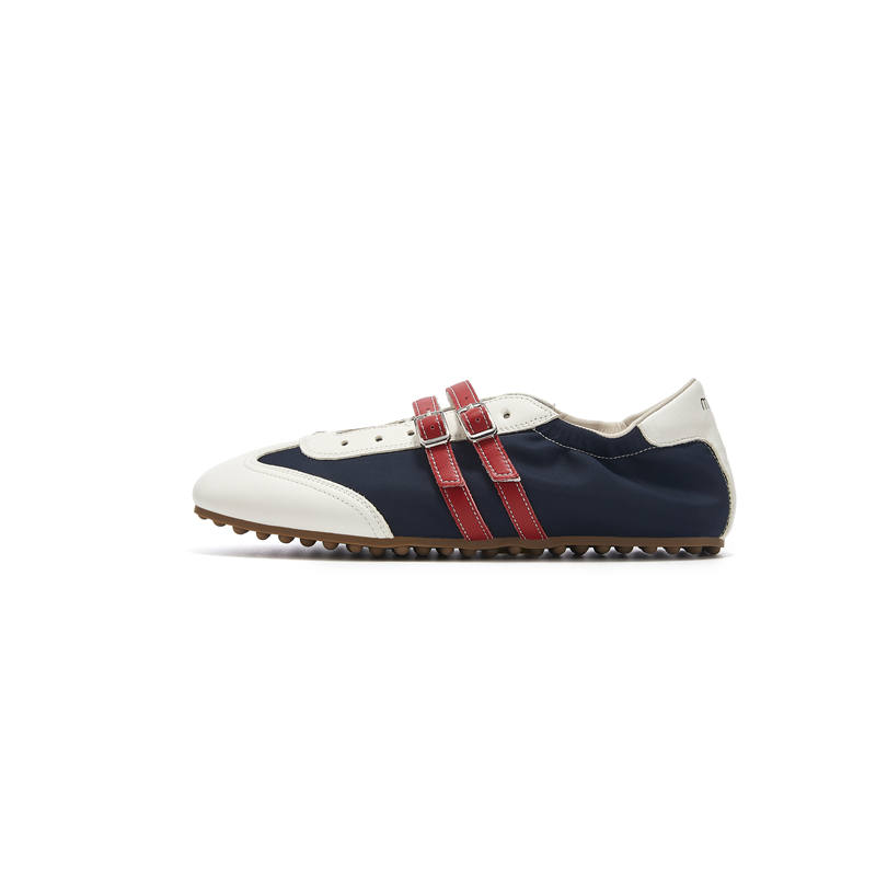 Millies MILLIE'S Textile, Cow Leather Breathable Low top Casual Shoes Women's White Blue
