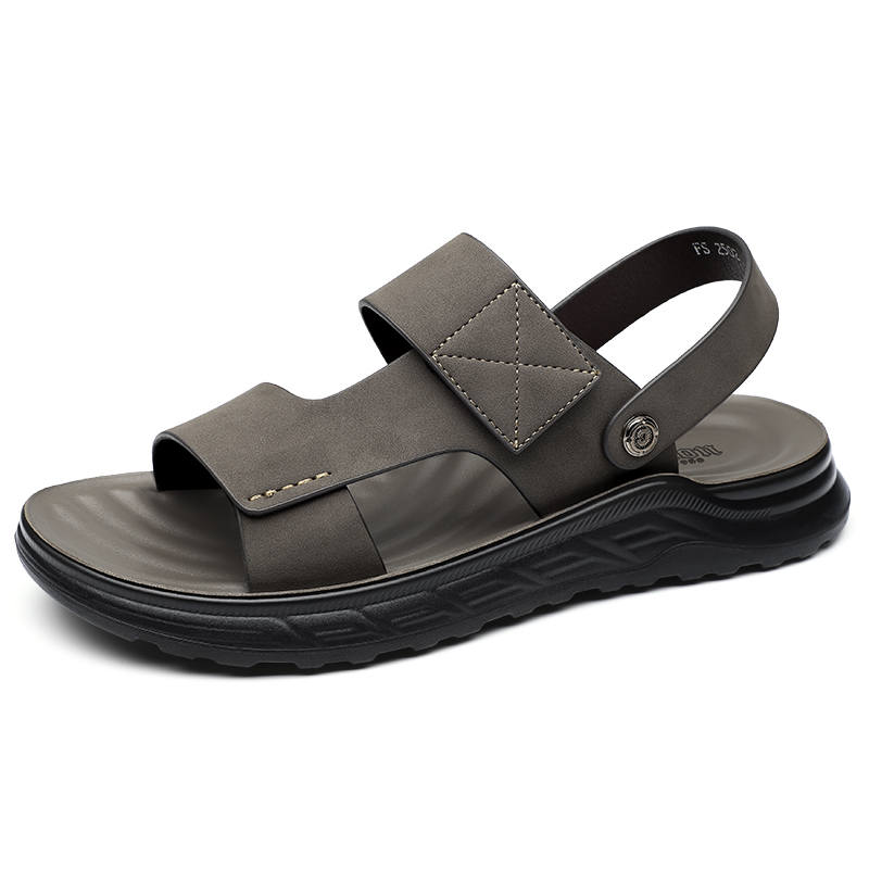 Tonlion Synthetic Leather Beach Sandals Men's Gray