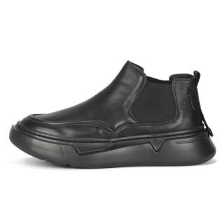TIEKE Top Grain Cow Leather Ankle Boots 14cm Men's