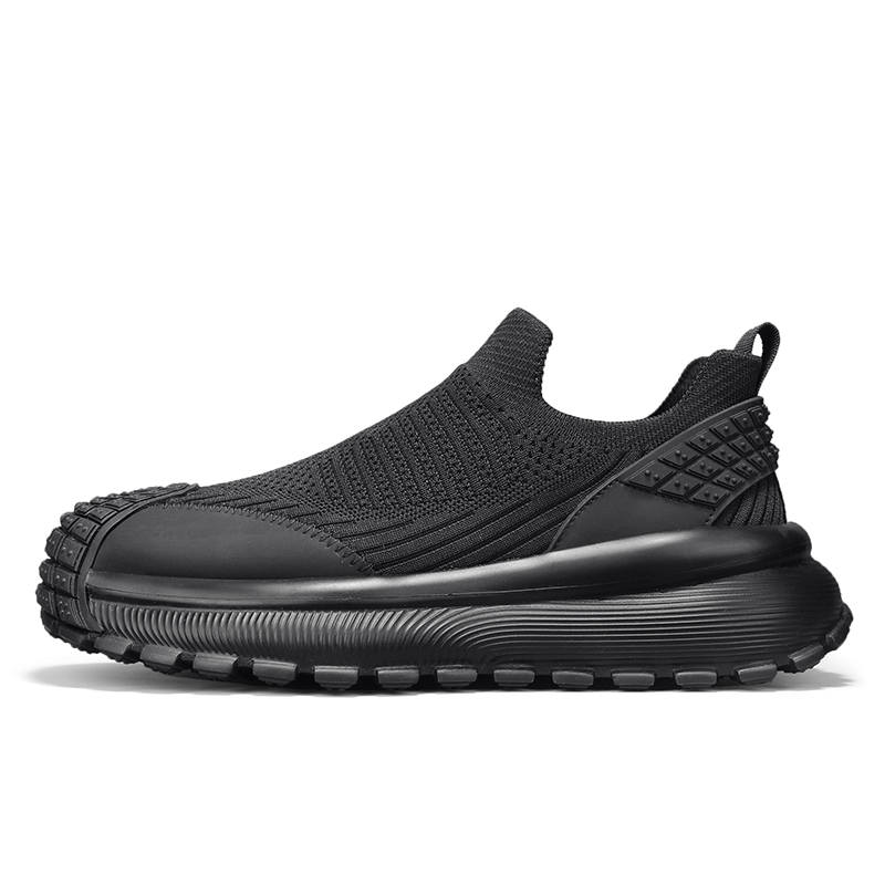 GONGNIUMEILI Fabric Slip Resistant Slip Resistant Low top Casual Shoes Men's Black