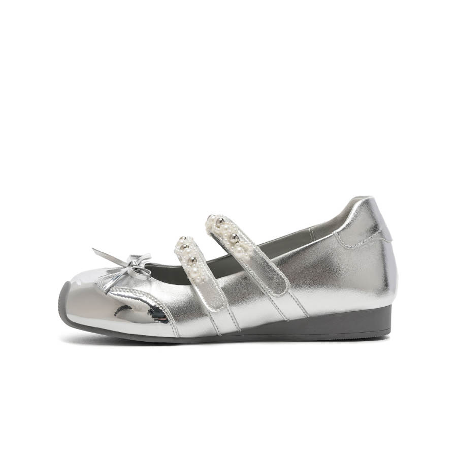 EBLAN EBLAN Mary Jane Shoes Women's Silver