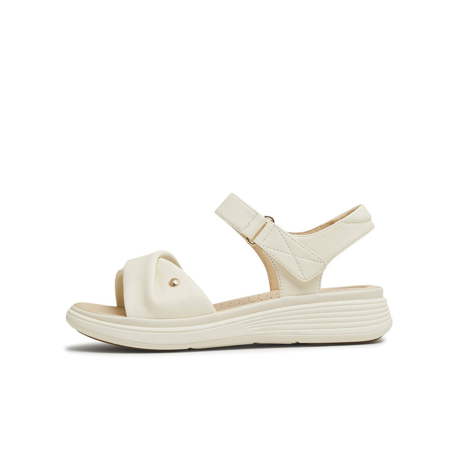 Teenmix Butter Soda Sheepskin One Strap Sandals 4cm Women's