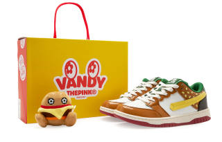 Vandy The Pink OG Burger Shoes Leather Low top Stylish Skateboarding Shoes Unisex Brown Hamburger Shoes