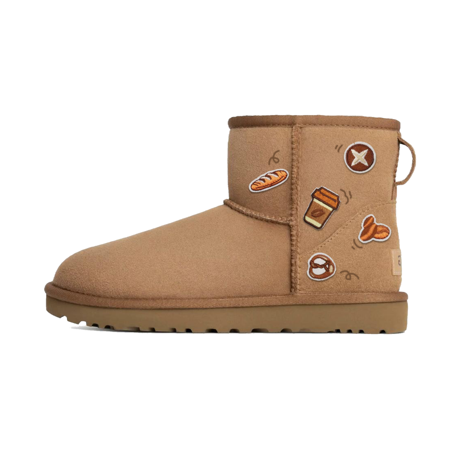 UGG CLASSIC MINI Lemon Joy Sheepskin Thermal Abrasion Resistant Thermal Abrasion Resistant Short Snow Boots Women's