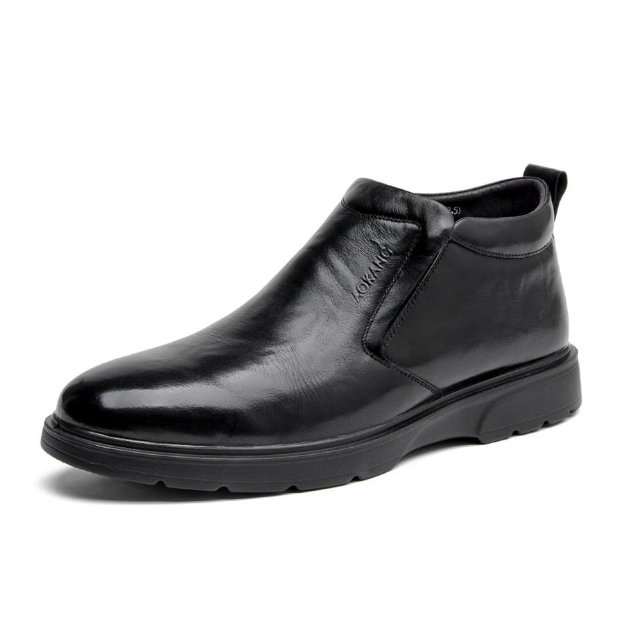 AOKANG Casual Leather Shoes Men's Black