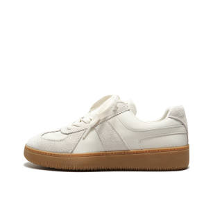 CENTRAL&KITTY Cow Suede Skateboard Shoes Women's White