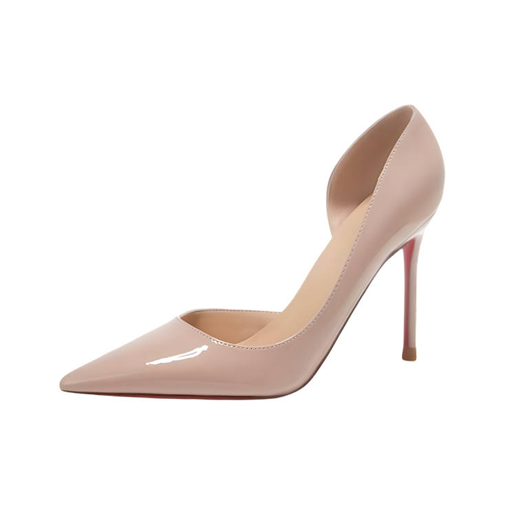 BIGTREE BIGTREE Patent Leather Slim Heel High Heels Women's