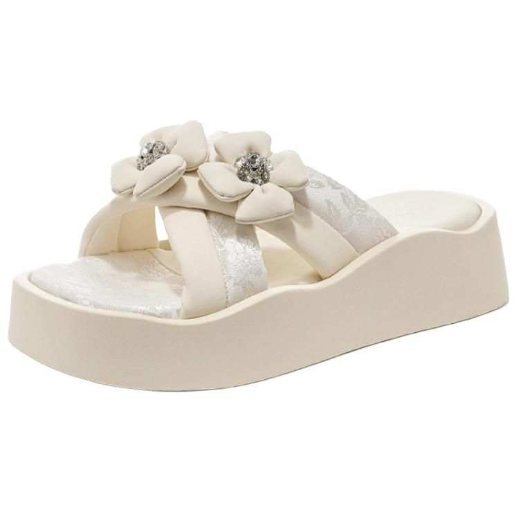 JOSINY Slide Slippers Women's Black/Ecru