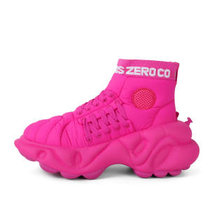 Z COSMOS ZERO COSMOS Fabric Cushioning Height Increasing High top Chunky Sneakers Unisex Bright Pink