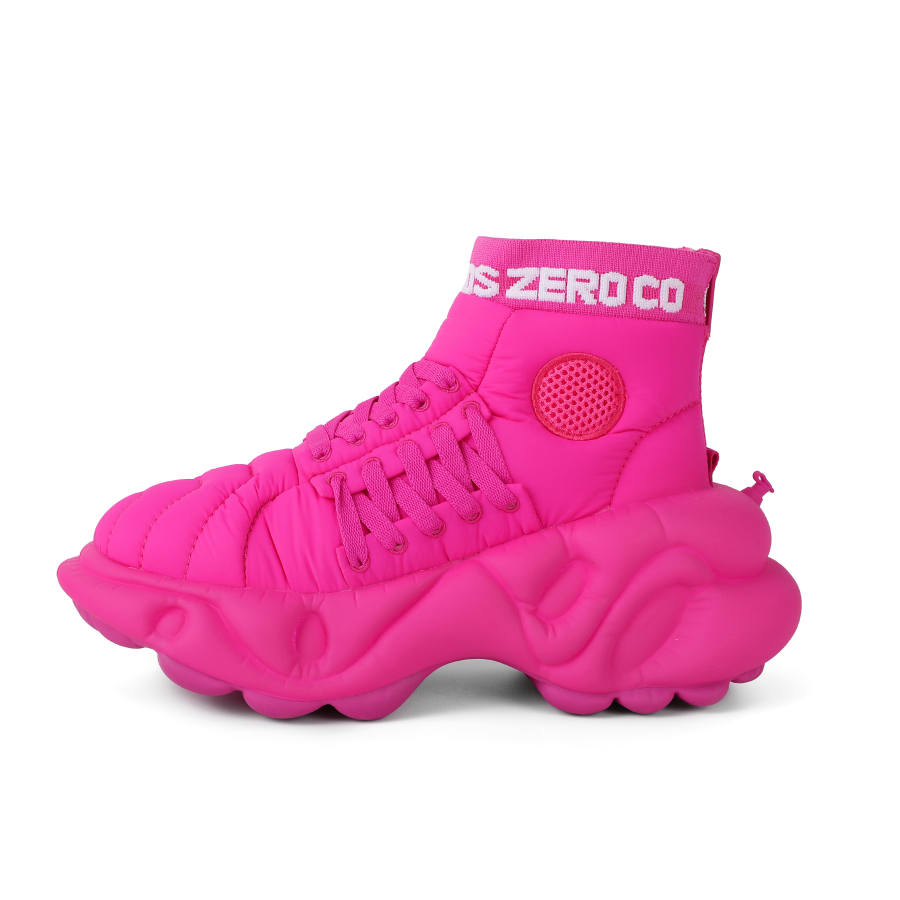 Z COSMOS ZERO COSMOS Fabric Cushioning Height Increasing High top Chunky Sneakers Unisex Bright Pink