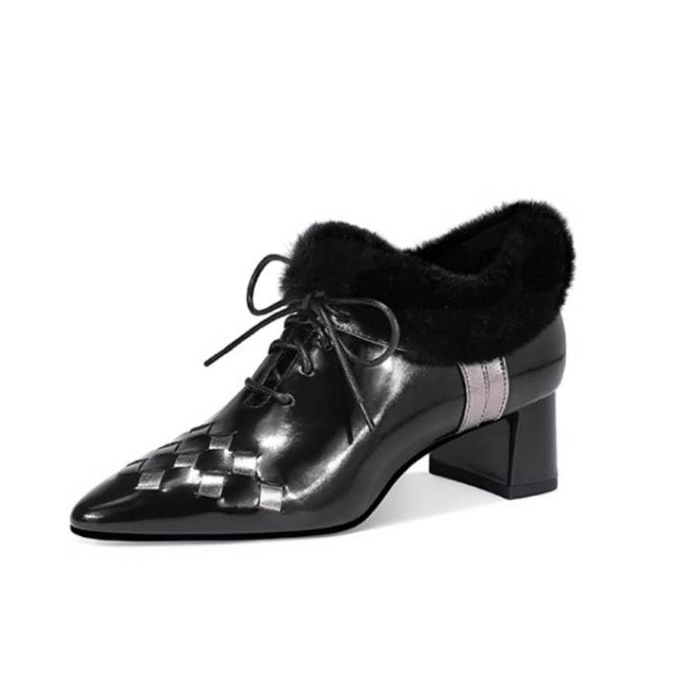 JESSICA SOPHIA Chunky Heel High Heels 5.5cm Women's Black
