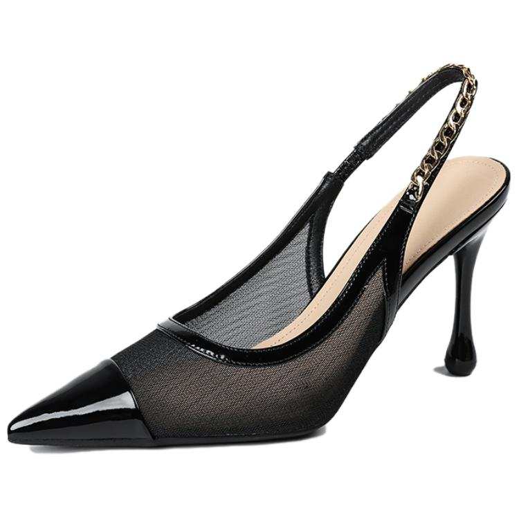 Beijiani Beijiani Microfiber Leather Slim Heel High Heels Women's