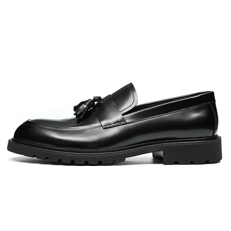 ASTON M.JAZZ Top Grain Cow Leather Loafers Men's