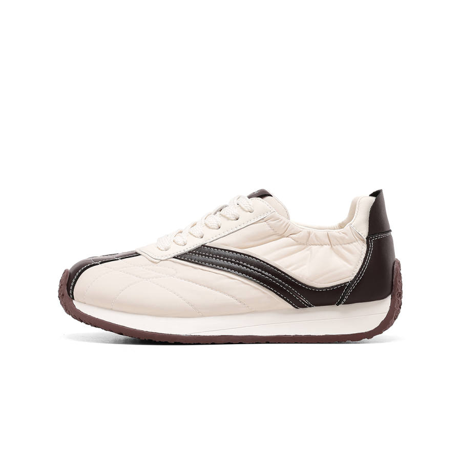 C°BANNER Casual Shoes Women's Low Top Beige Coffee/Red/Blue