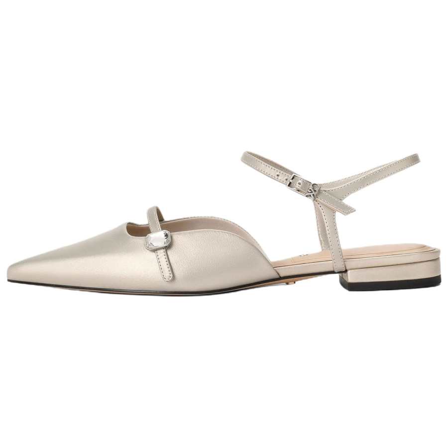 CHARLES&KEITH Sheepskin Casual Shoes 1.5cm Women's Ivory