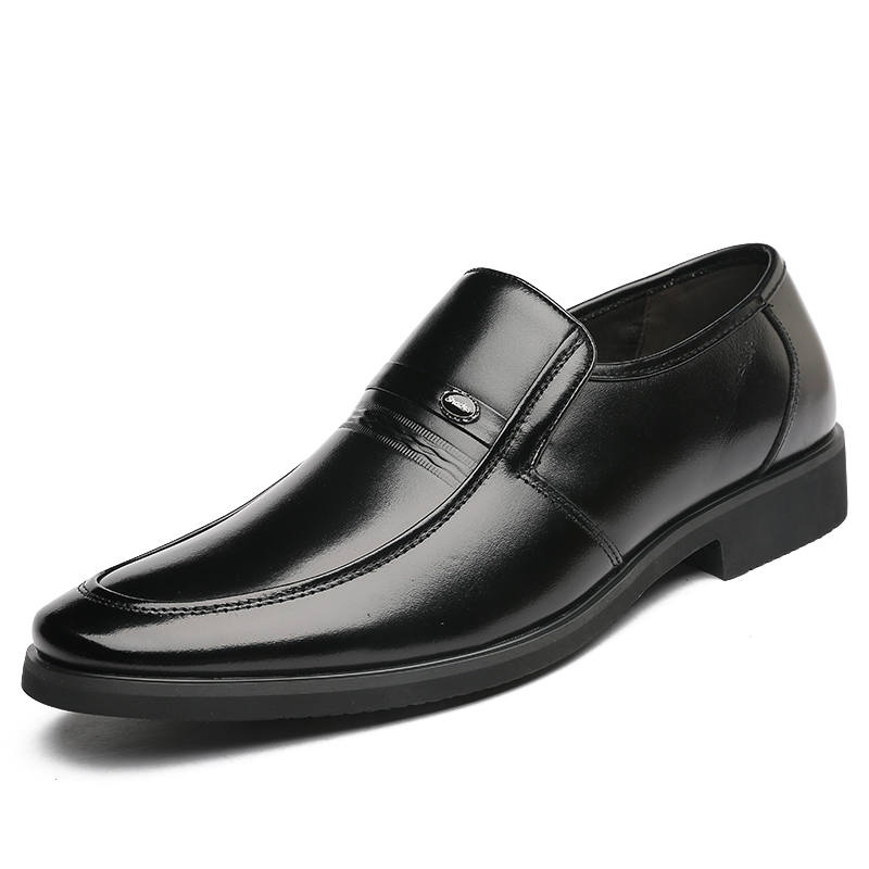 YILICHUANZHANG Top Grain Cow Leather Dress Shoes Men's Black
