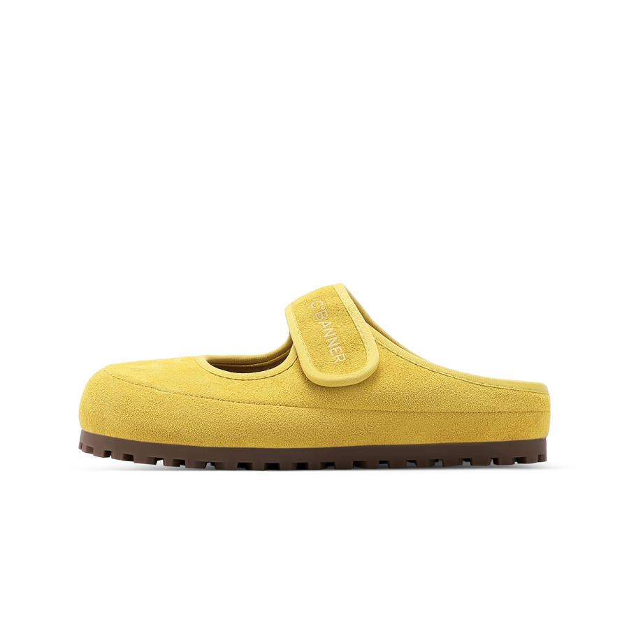 C°BANNER Rubber Sole Slip Resistant Closed Toe Slippers Women's Yellow