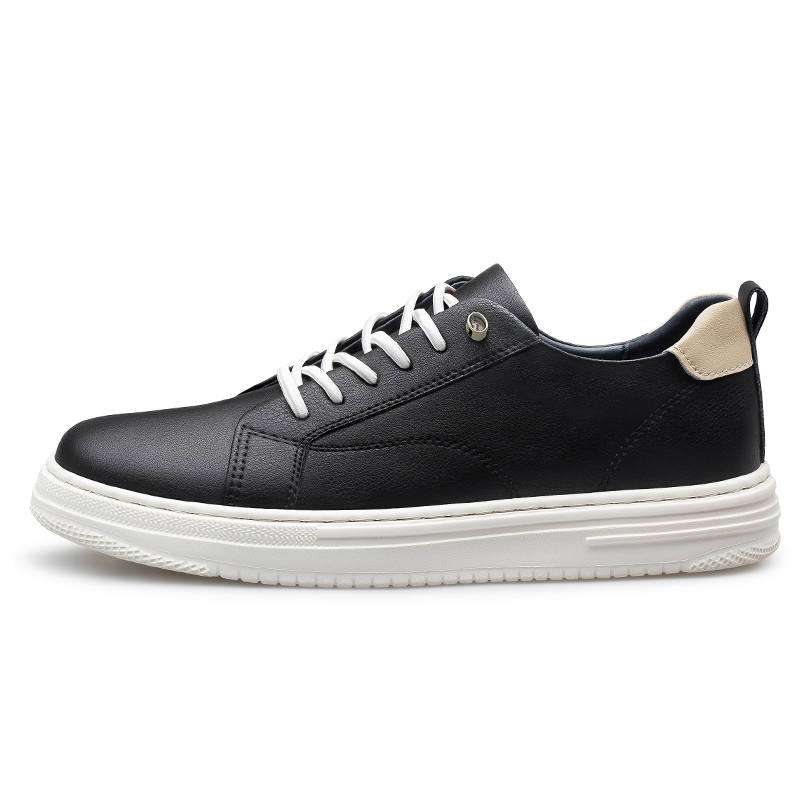 DAOTUSEN Cow Leather Cushioning Abrasion Resistant Cushioning, Wear Resistant Low top Casual Shoes Men's